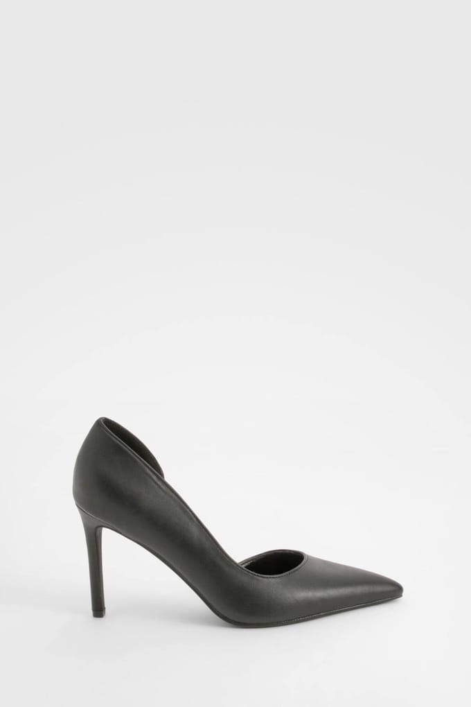 boohoo Dames Cut Out Basic Middenhoge Court | Zwart | Maat: 36