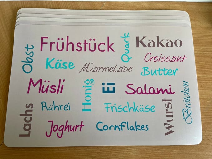 Kesper 775284, Placemats "Fruhstuck", set van 5 stuks