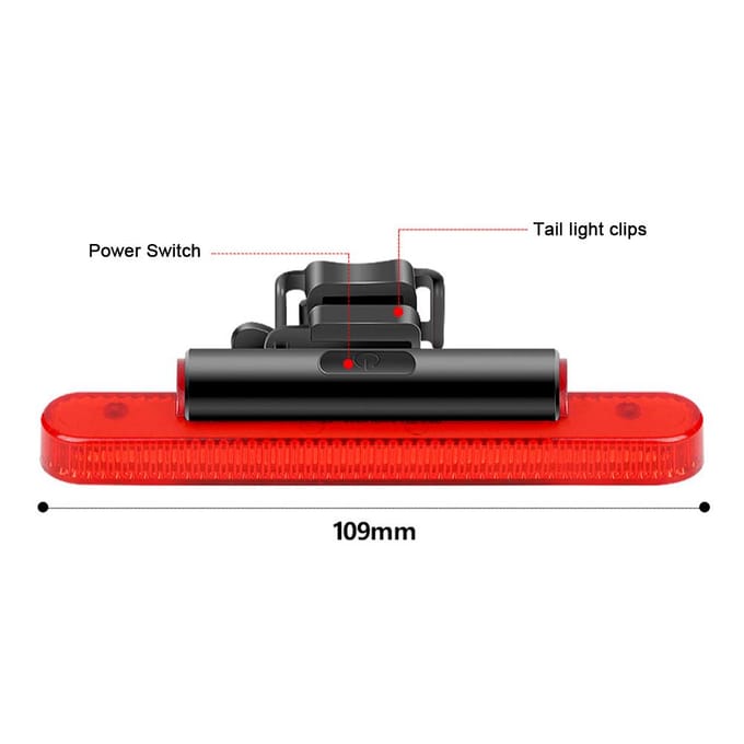 USB oplaadbare fietswaarschuwing rood licht fietsachterlicht fietsachterlicht veiligheid nacht fietsen veelkleurig