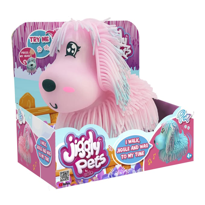 Jiggly Pets Pup roze - Interactieve puppy - met muziek