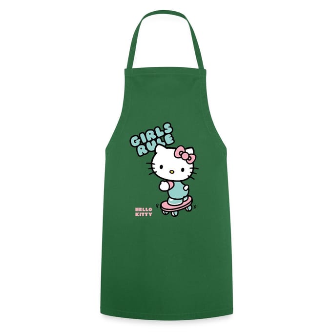 Hello Kitty Op Een Skateboard Met Girls Rules Keukenschort