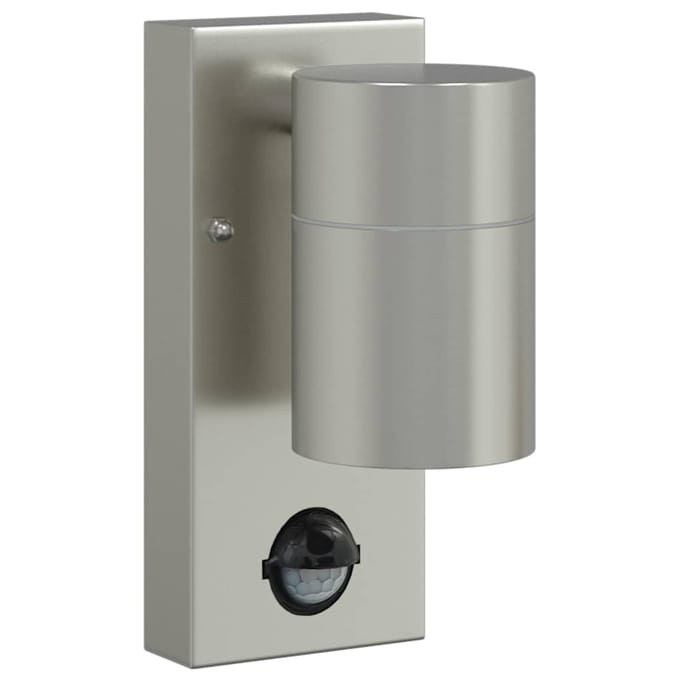 vidaXL Buiten Wandlamp Zilver 6,5 x 10,5 x 16 cm RVS en Glas