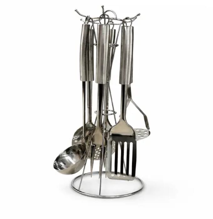 Keukengerei 7-delig RVS zilver minimalistisch design