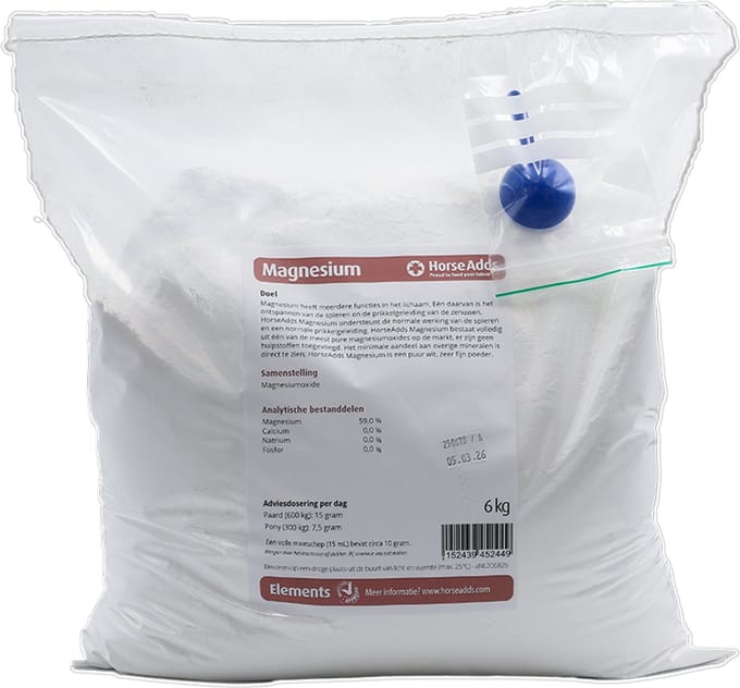 Magnesium 6,0 kg - Horse Adds Paardensupplementen
