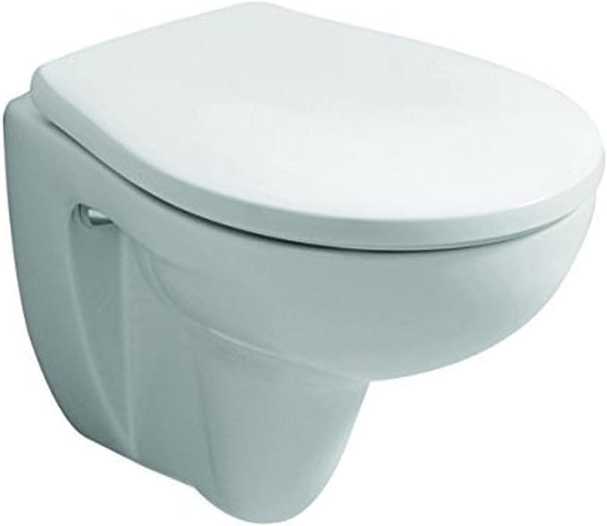 Compact WC-bril met Bevestiging van Boven - Wit Glanzend