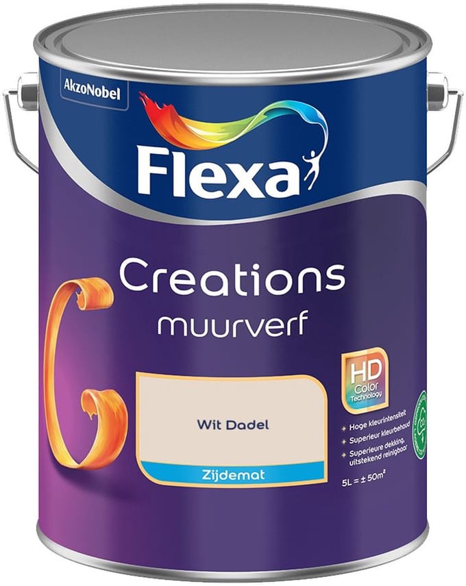 Flexa - Creations Muurverf Zijdemat - Wit Dadel - Mengverf - 5 L