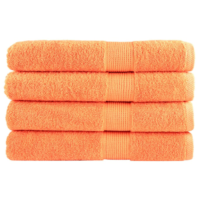 vidaXL - Saunadoeken - SOLUND - 4 - st - 600 - g/m² - 80x200 - cm - oranje