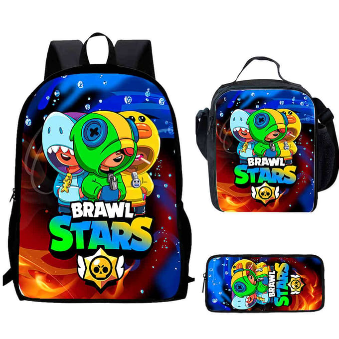 Brawl Stars Schooltas Hoge Definitie Print Multi-Functioneel Lichtgewicht Rugzak