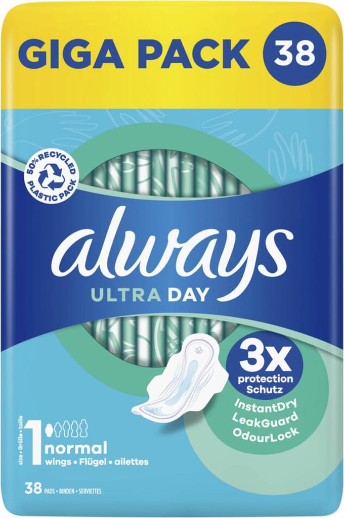 6x Always Maandverband Ultra Normal Plus 38 stuks