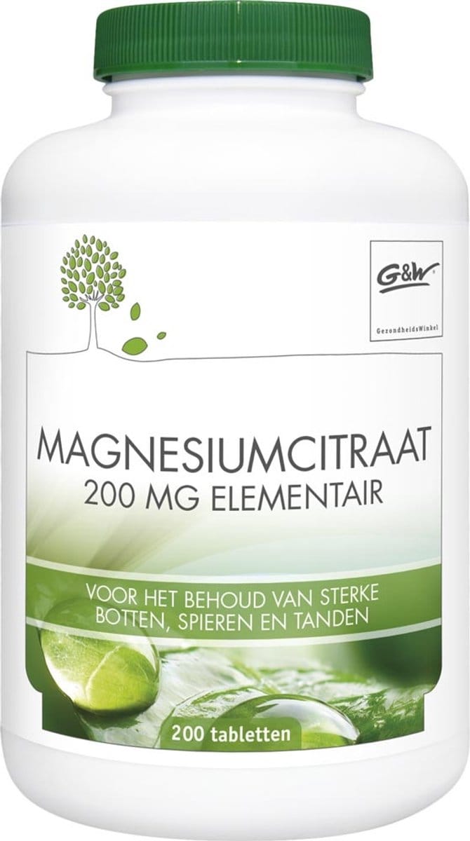 G&W Magnesium Citraat 200 mg 200 tabletten