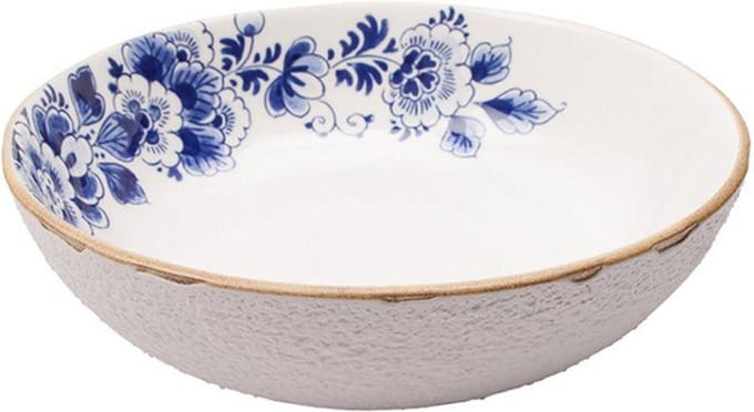 Heinen Delfts Blauw - Saladeschaal Blauw Bloesem - Porselein - 30 cm