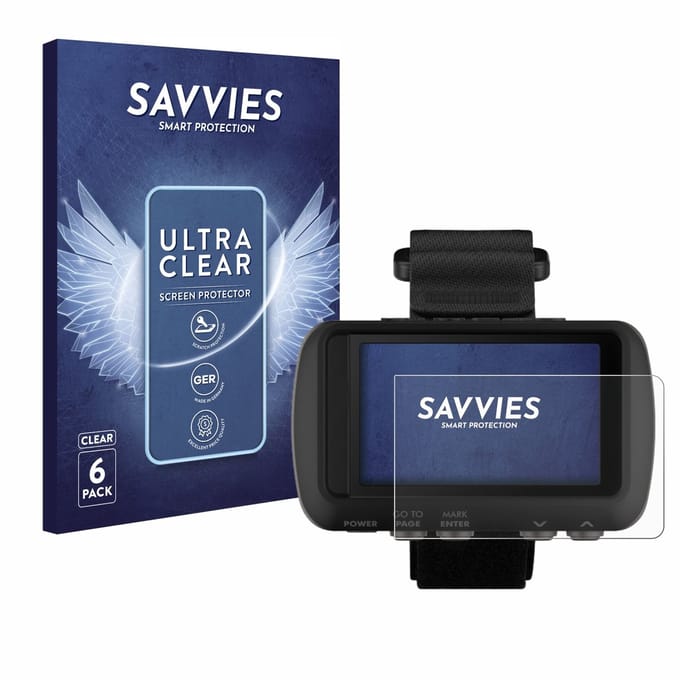 Savvies - Screenprotector voor Garmin Foretrex 601 - Folie Beschermfolie transparant 6 Stuks