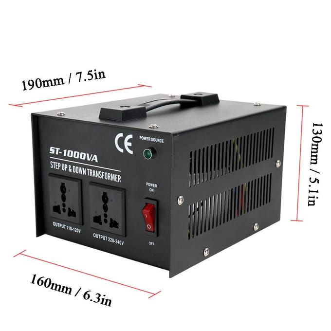 Intelligente Efficiënte Step Up Down Transformator ST-1000W Huishoudelijk Elektrisch Apparaat Spanning UK Plug