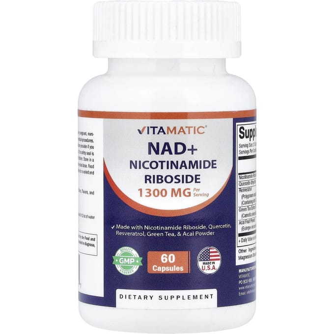 Vitamatic, NAD+, 60 Capsules