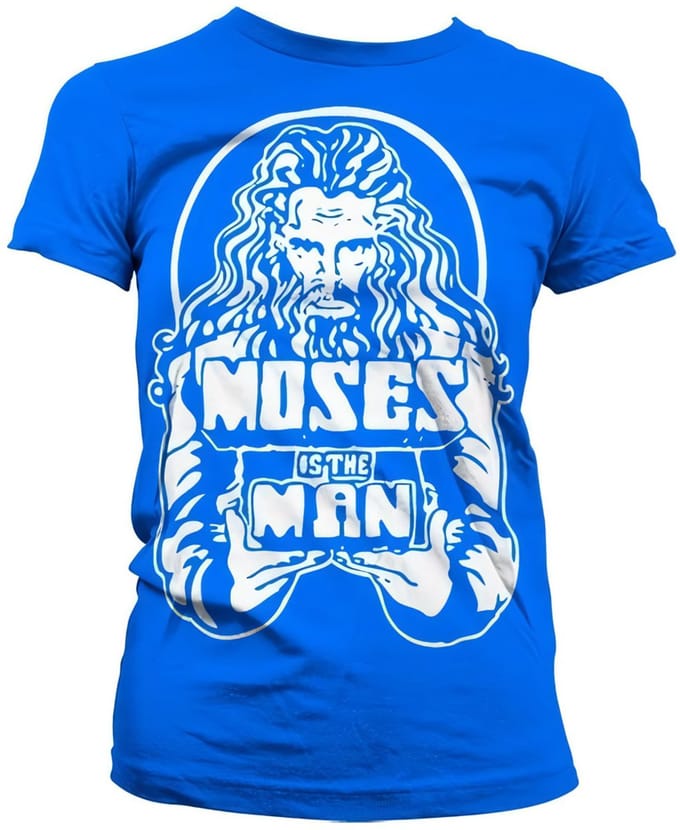 Hybris Dames T-shirt 'Moses Is The Man' Girly SH-5-15413-H10-8