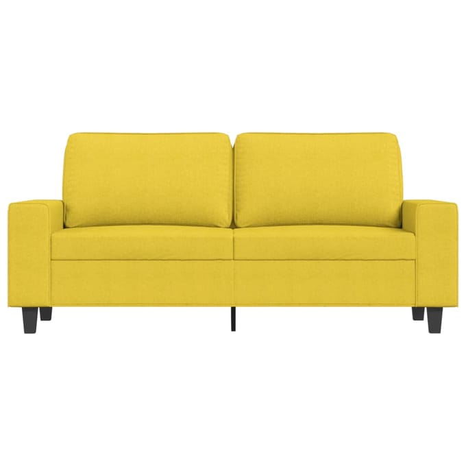 vidaXL - Tweezitsbank - 140 - cm - stof - lichtgeel