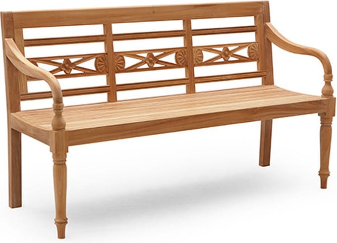 Buitengewoon Boet Teak Stationsbank - 190 cm