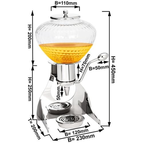 GGM Gastro Honigspender - Chrom Zilver / Transparant