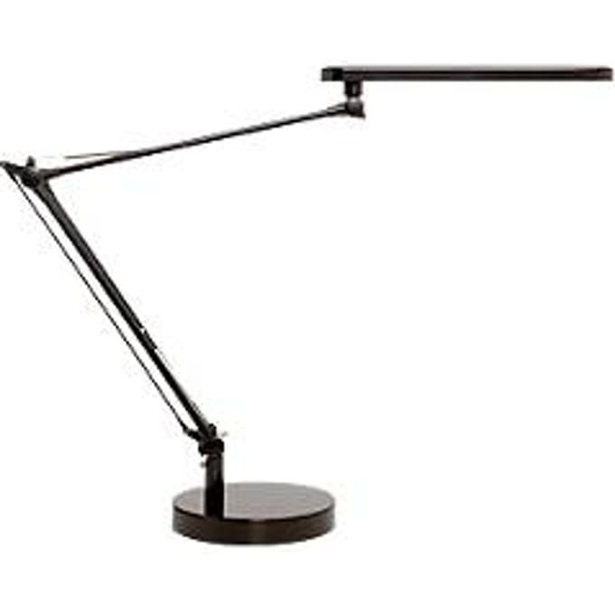 LED tafellamp MAMBOLED, 7 W, 665 lm, met diffuser, draai- en kantelbaar, voet + klem, zwart