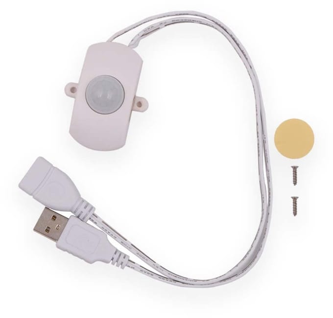 Allecto - Motion Sensor Schakelaar - Bewegingssensor - Mini formaat - LED Strip Licht - Automatische Sensor - 5-24V DC - Geschikt voor LED verlichting