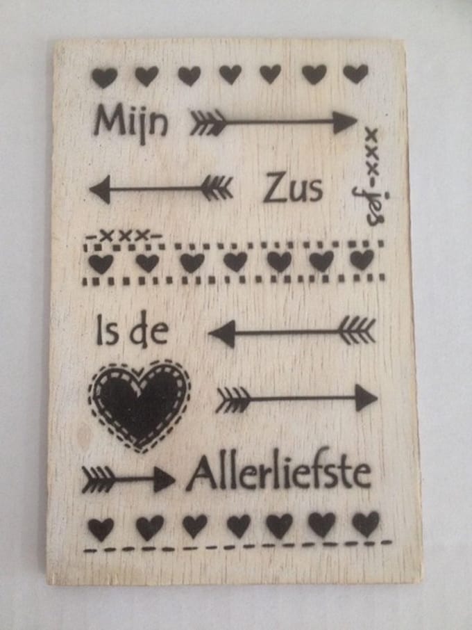 Postkaart Mijn allerliefste zus
