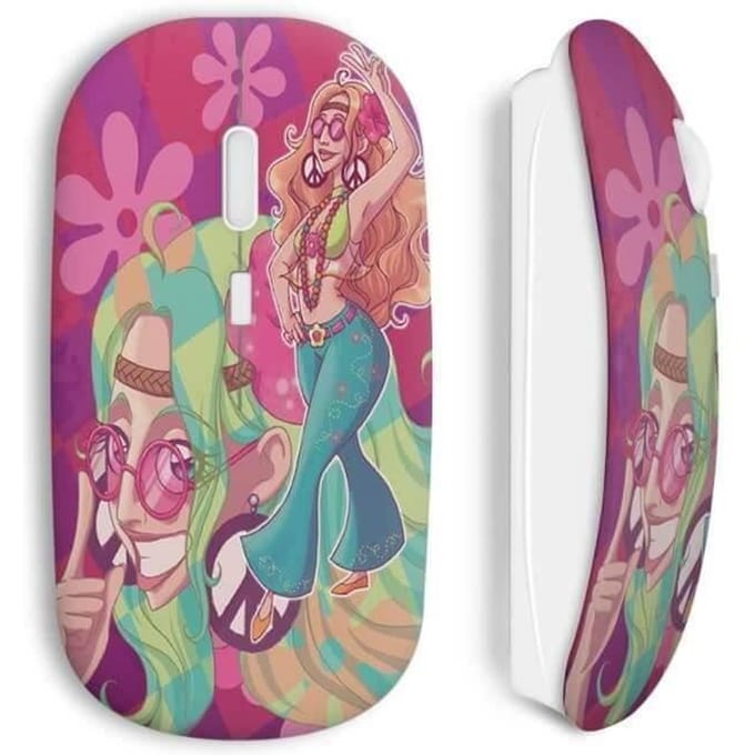Souris sans Fil Hippie girl