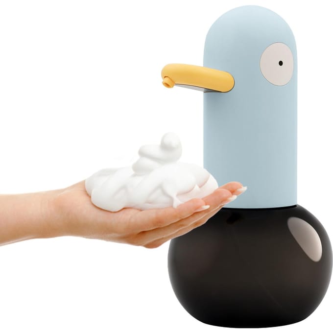 400 ml eendvormige automatische schuimzeepdispenser Touchless schuimende zeepdispenser USB oplaadbaar blauw