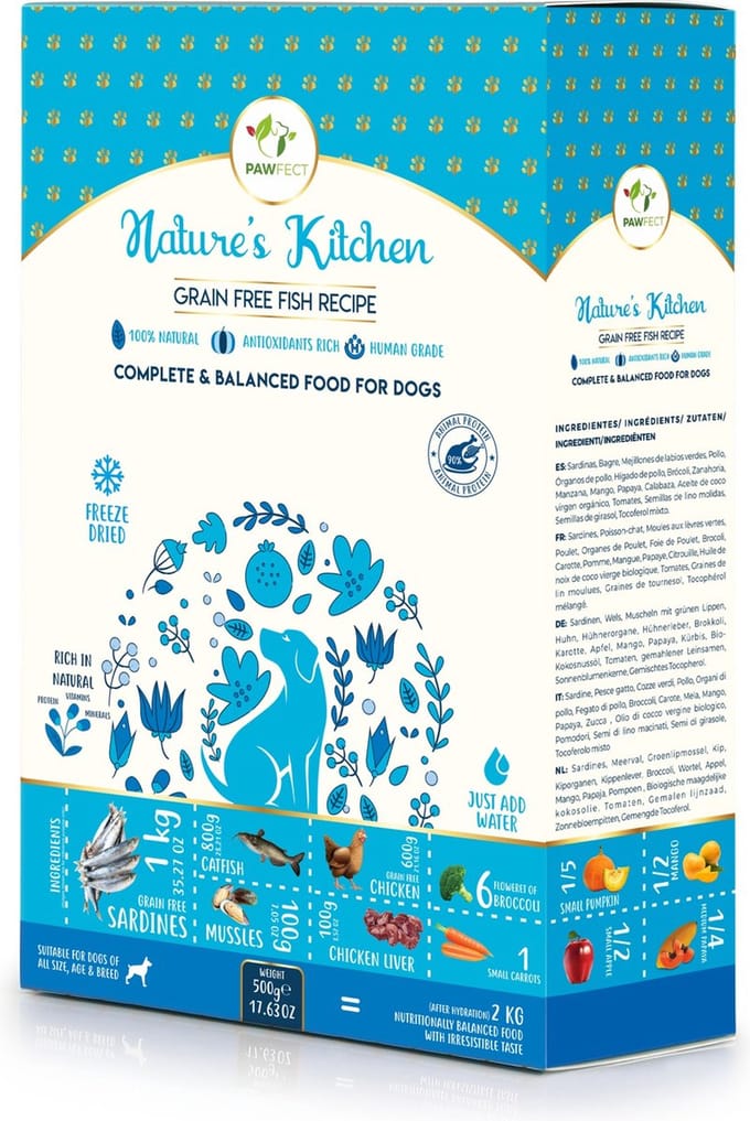 Pawfect freeze dried foods fish recipe