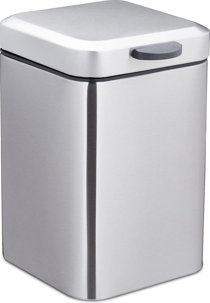 badkamer prullenbak - 3 liter - softclose - rvs - keuken - hangend - zilver