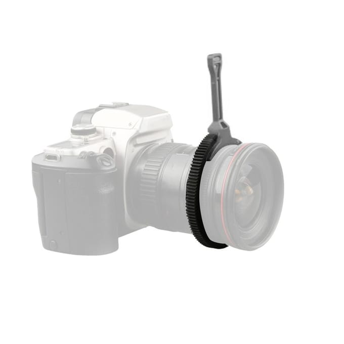 Kunststof Duurzaam Verstelbare Zoom Follow Focus Focushendel met Tandwielring voor DSLR grijze kleur