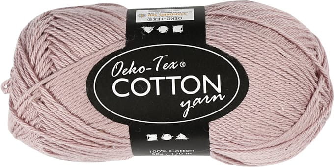 Katoengaren, afm 8/4, L: 170 M, needle 3-3,5, lavendel, 50 gr/ 1 bol
