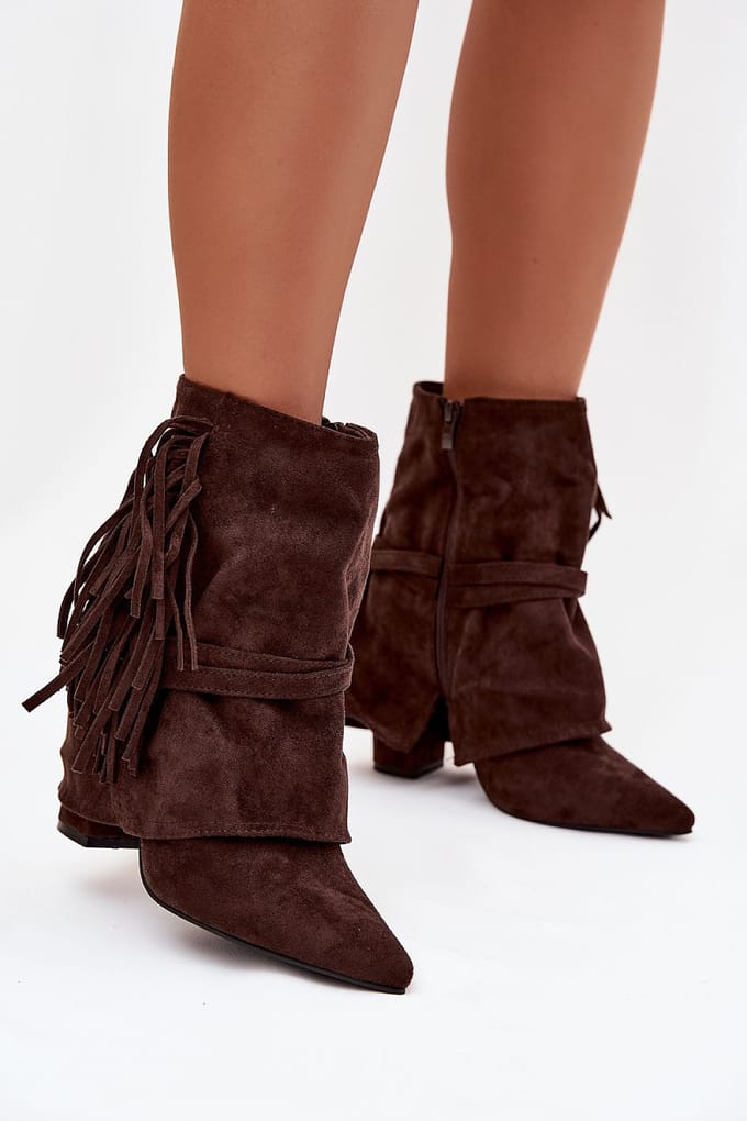Zara Fransenstiefel - Dunkelbraun / 40