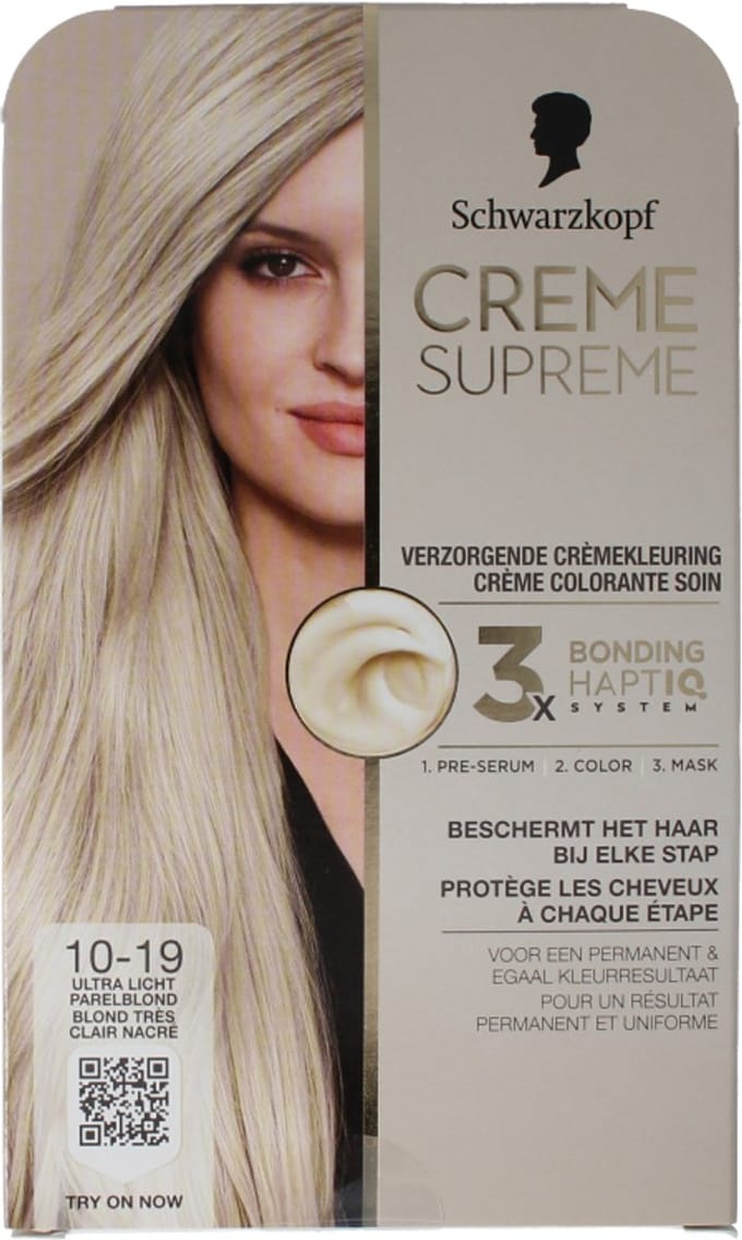 Schwarzkopf - CREME SUPREME 10-19 - Permanente Haarverf - Haarkleuring