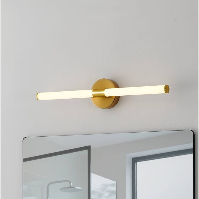 EGLO LED wandlamp Ramola, messingkleurig, breedte 60 cm, IP44, CCT