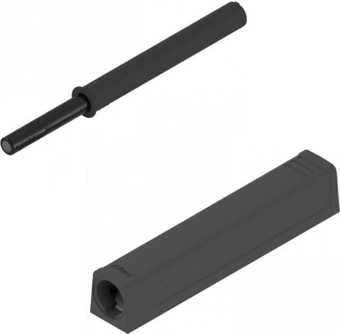 Blum Tip-on met buffer - Lange versie - Zwart - 956A1006 TERS - Inclusief adapterplaat