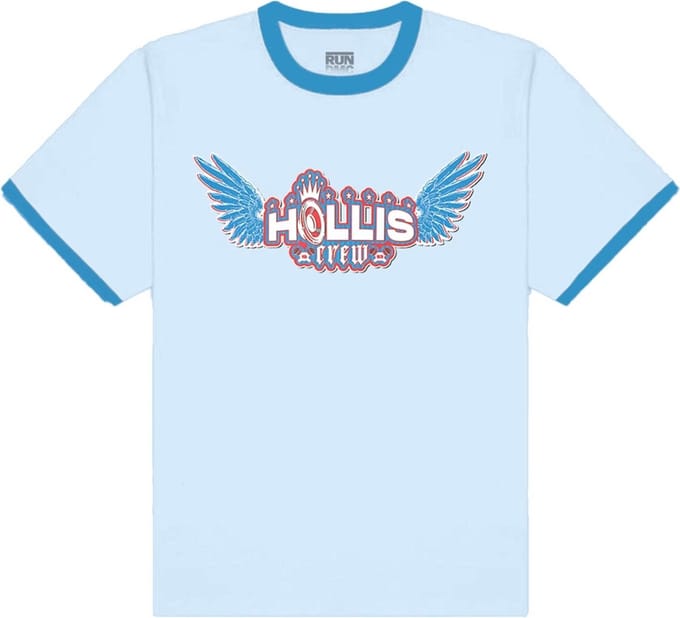 Run DMC - Hollis Crew Heren T-shirt - M - Blauw