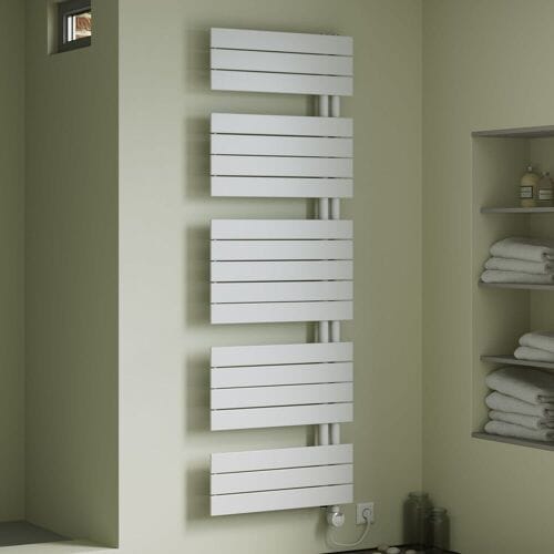Megabad Profi Collection Plan Open E bathroom radiator 60 x 119.5 cm, purely electric, towel opening on the left, heating element type 4