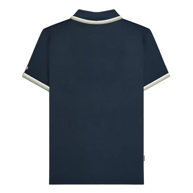 Lambretta Heren SS25 Triple Tipped Poloshirt (Marine/Wit/Stone/Basil)