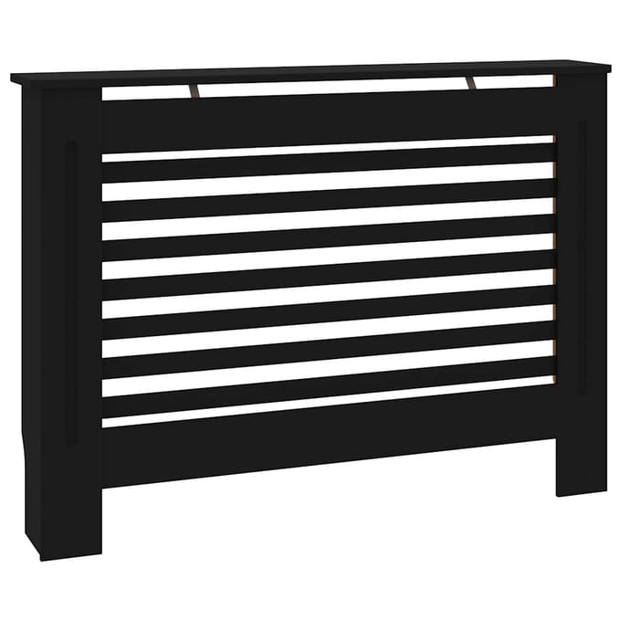 vidaXL Radiatorombouw 112x19x81,5 cm MDF zwart
