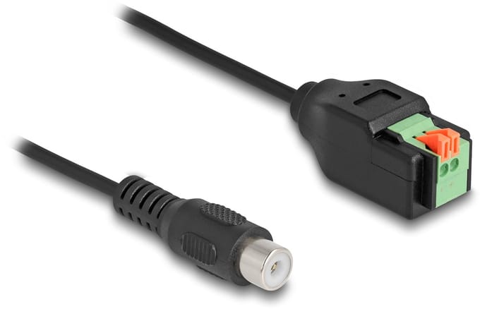 Delock Cable RCA jack to Terminal Block Adapter with push-button 15 cm