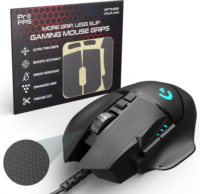 ProFPS Muis Grip Tape – Voor Logitech G502 HERO & Lightspeed