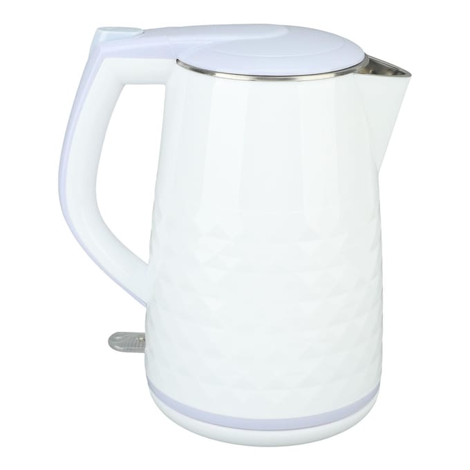Elektrische Waterkoker 2000W Dubbel RVS 2L Waterkoker Verwarmer met Automatische Uitschakeling en Kook L(for 6.5-9kg) wit