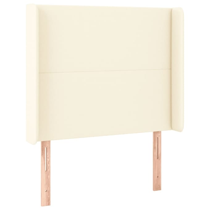 vidaXL - Hoofdbord - LED - 103x16x118/128 - cm - kunstleer - crèmekleurig