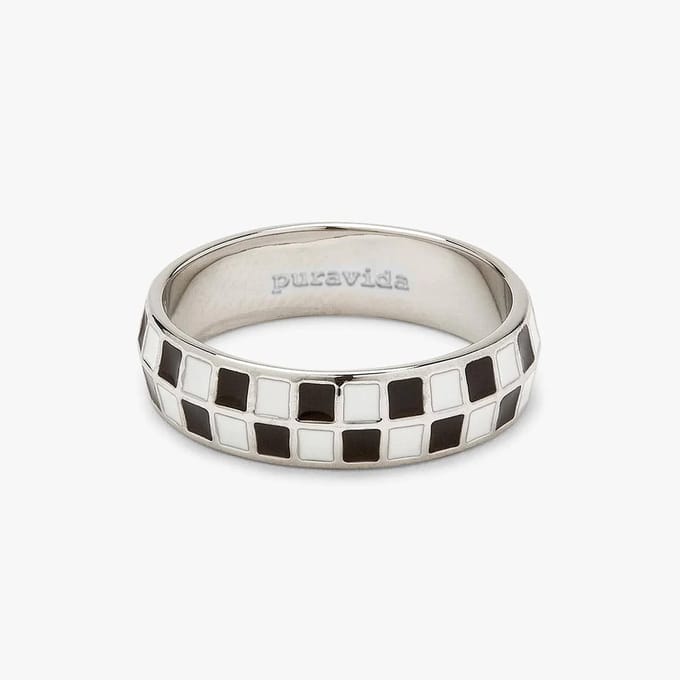 Pura Vida - CHECKERBOARD RING- maat 7