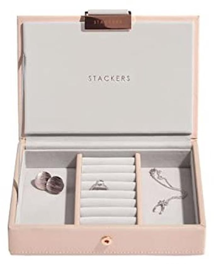 Mini Juwelenbox met Deksel in Blush Roze