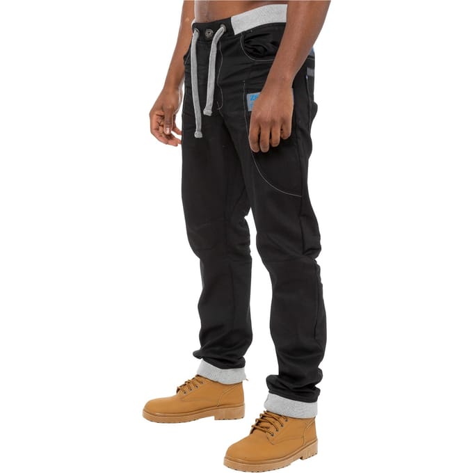 Enzo | Heren Denim Jogger Jeans - Zwart/Blauw