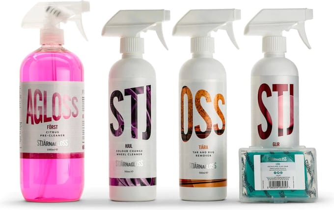 STJÄRNAGLOSS - Decon Kit - Tfr, Tar Remover, Wheel Cleaner And CLay Kit