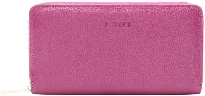 L.CREDI portemonnee Raphi Zip Around Wallet Berry (rood)paars