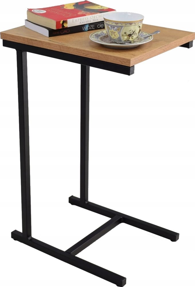 FutuStal EKO - Bijzettafel - Zwart - Eiken Lancelot - 62 cm