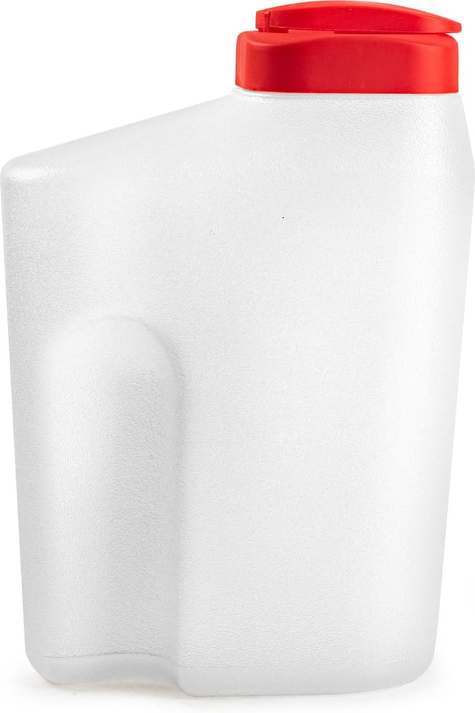 Plasticforte Grote Sapkan/Schenkkan karaf - met dispenser deksel - 2.5 liter/2500 ml - wit - kunststof